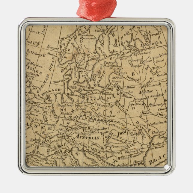 Europa 4 julgransprydnad metall (Framsidan)