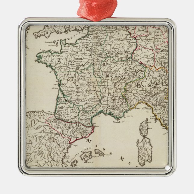 Europa 8 julgransprydnad metall (Framsidan)