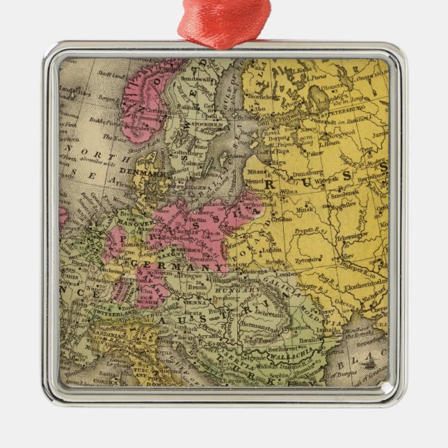 Europa 9 julgransprydnad metall (Framsidan)