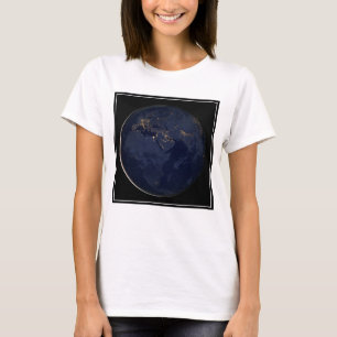 Europa, Afrika och Mellan östern City Ljus i natt T Shirt