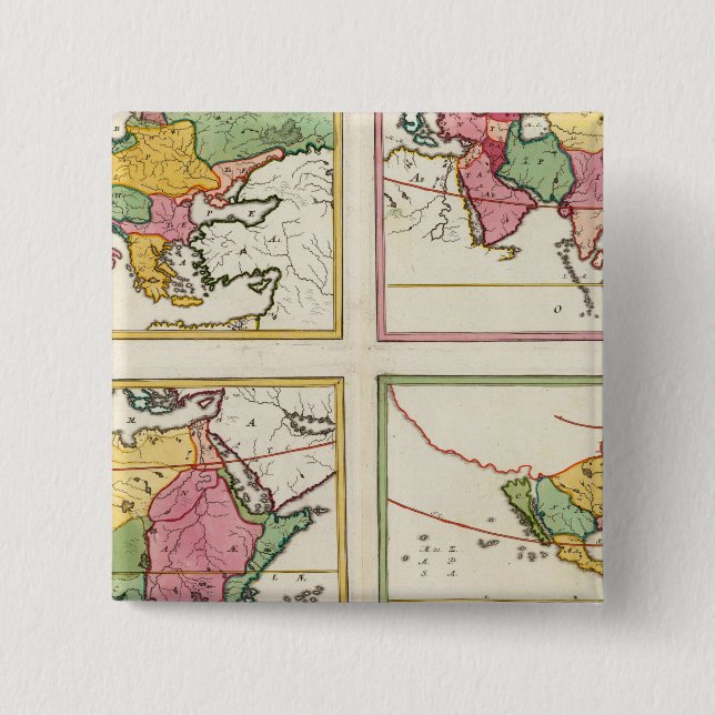 Europa, Asien, Afrika, Amerika Knapp (Framsida)