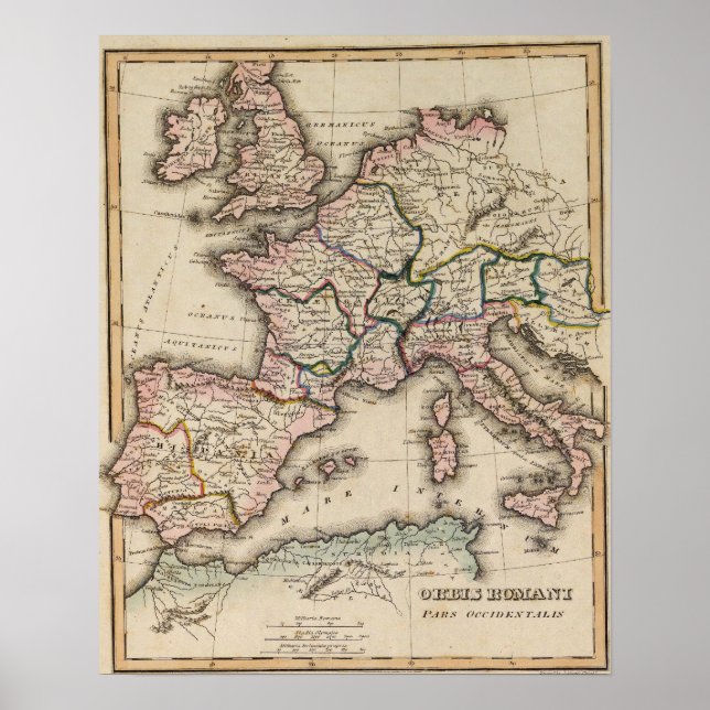 Europa Atlas Karta Poster (Framsidan)