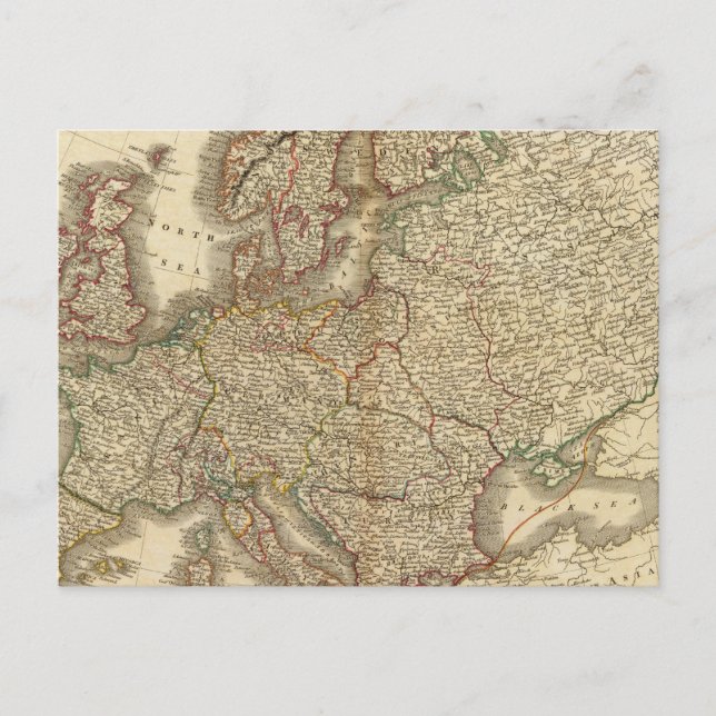 Europa Atlas Karta Vykort (Framsida)