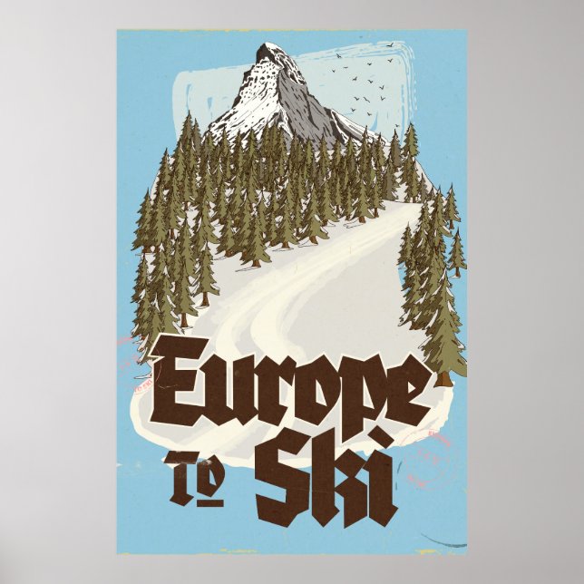 Europa att åka skidor poster (Framsidan)