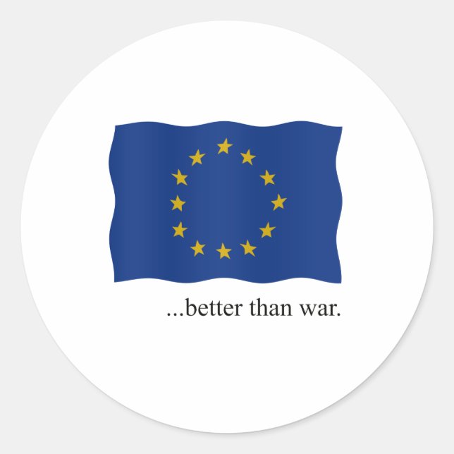 Europa - bättre än krig runt klistermärke (Framsida)