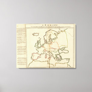 Europa, berg och floder canvastryck