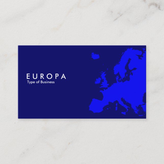 EUROPA Blue - Mörk blått Visitkort (Framsida)
