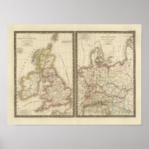 Europa centralEngland Tyskland Poster