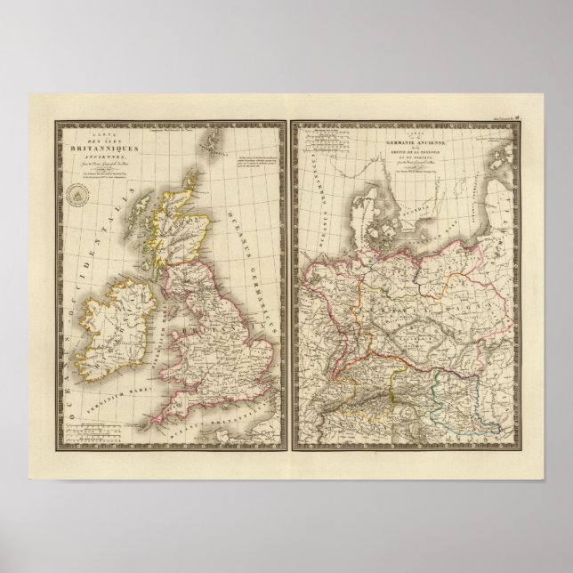 Europa CentralEngland Tysklant Poster (Framsidan)