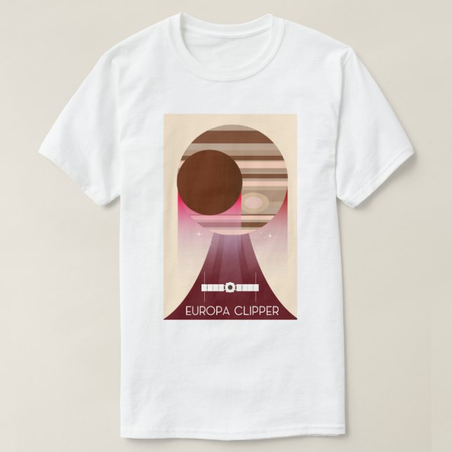 Europa Clipper Space Art T Shirt (Design framsida)