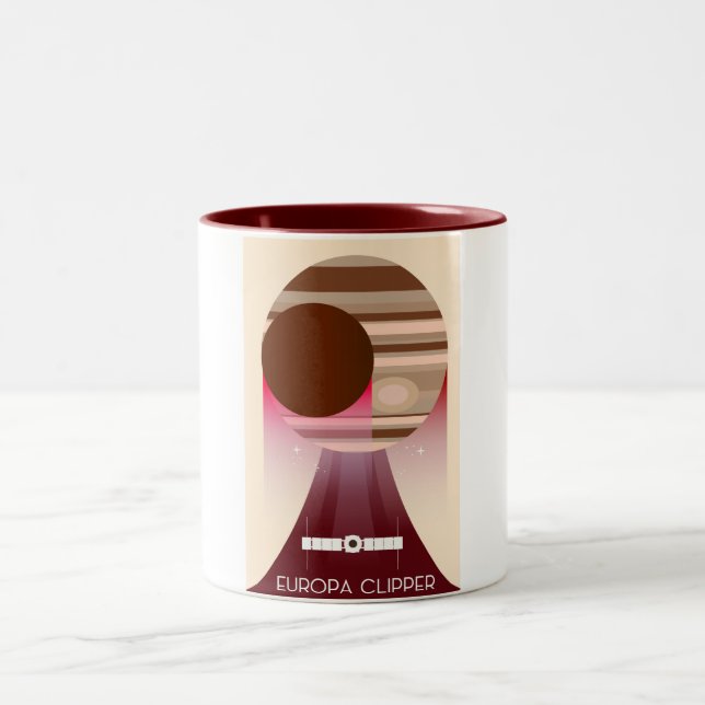Europa Clipper Space Art Två-Tonad Mugg (Center)