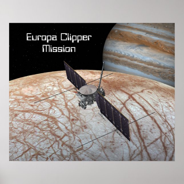 Europa Clipper Uppdrag rymdfarkoster Poster (Framsidan)
