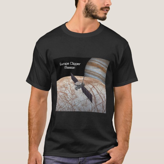 Europa Clipper Uppdrag rymdfarkoster T Shirt (Framsida)