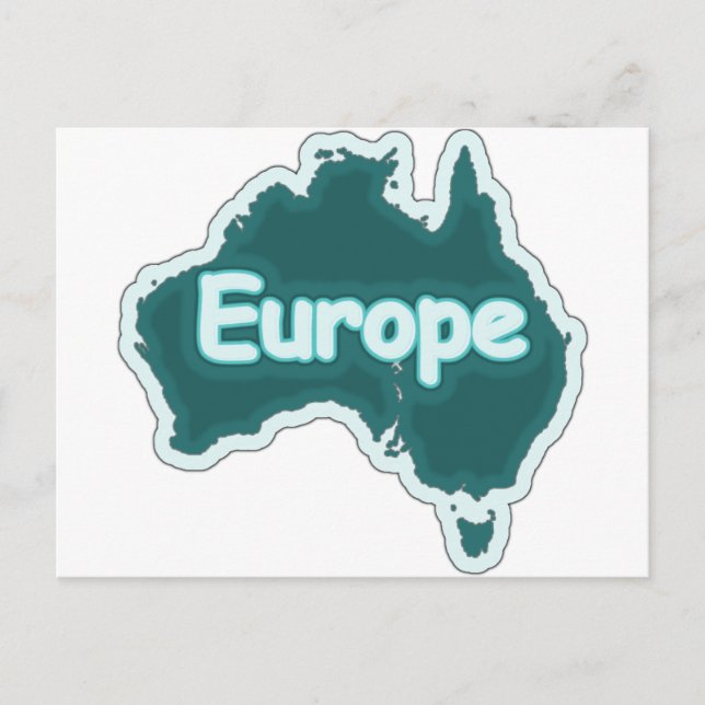 Europa? Dumt Roligt Vykort (Framsida)