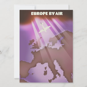 Europa efter Luft vintage stil-reseaffisch.