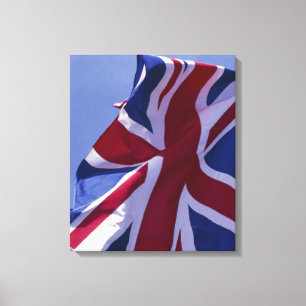 Europa, England, brittisk flagga Canvastryck