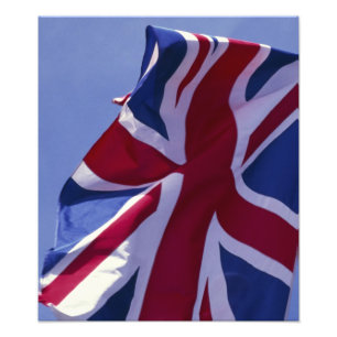 Europa, England, brittisk flagga Fototryck