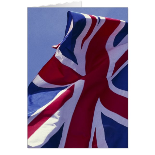 Europa, England, brittisk flagga Hälsningskort (Framsidan)