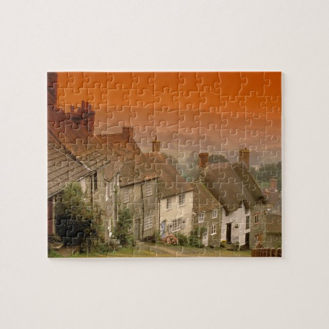 Europa, England, Dorset, Shaftesbury. Guldbacke Pussel (Horisontell)