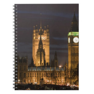 Europa, ENGLAND, London: Houses of Parliament / 2 Anteckningsbok Med Spiral