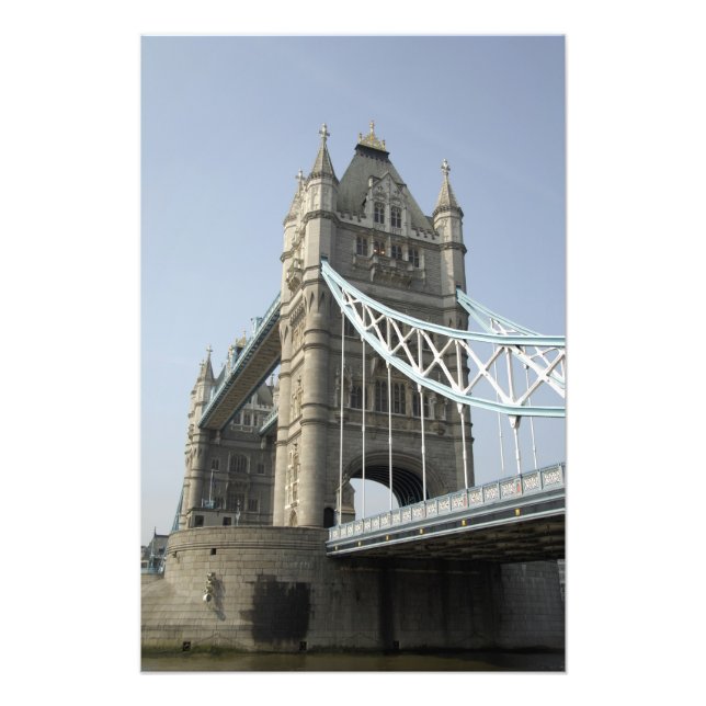 Europa, England, London. Tower Bridge över 2 Fototryck (Framsidan)