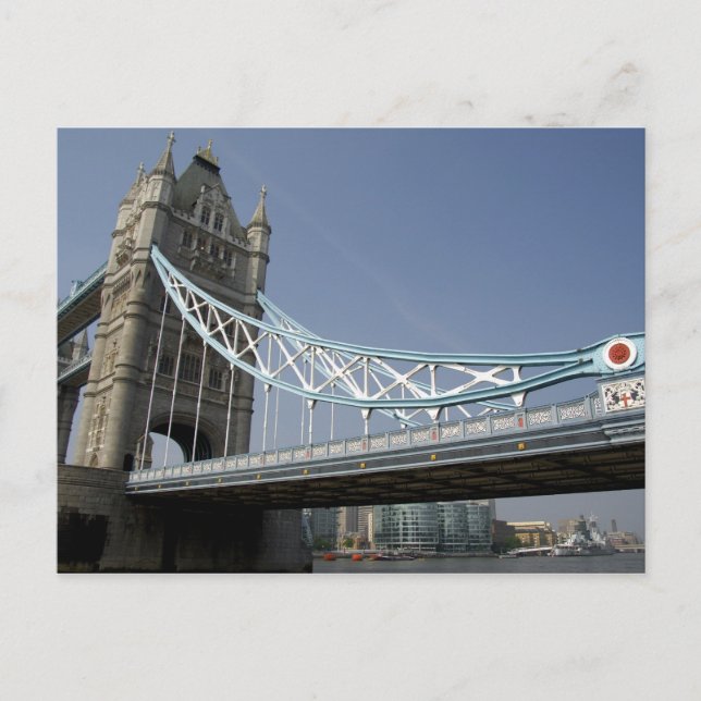 Europa, England, London. Tower Bridge över 2 Vykort (Framsida)