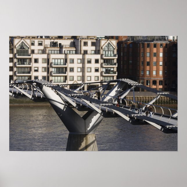 Europa,ENGLAND, London: Vy över Millenium Poster (Framsidan)
