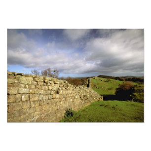 Europa, England, Northumberland. Hadrians Fototryck
