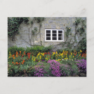 Europa, England, Teffont Magna. Blommor fyller Vykort