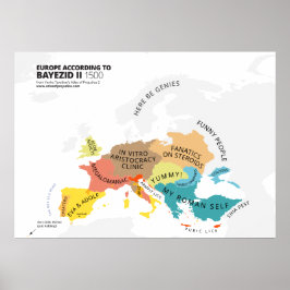 Europa Enligt Bayezid II Poster