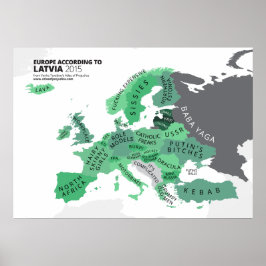Europa Enligt Lettland Poster