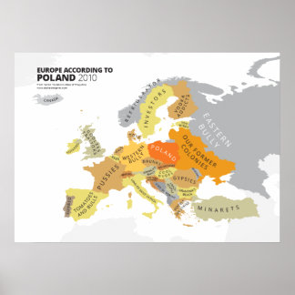 Europa enligt Polen Poster