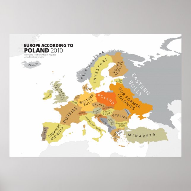 Europa enligt Polen Poster (Framsidan)