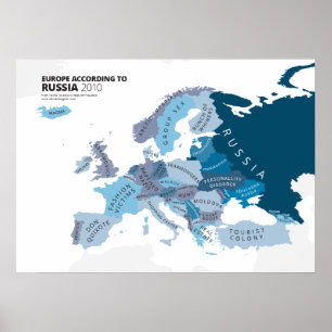 Europa enligt Ryssland Poster