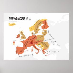 Europa Enligt Schweiz Poster