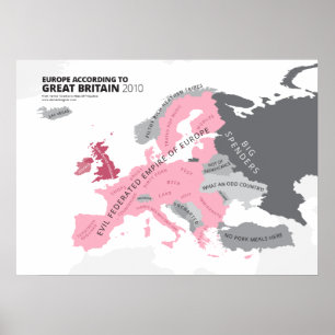 Europa enligt Storbritannien Poster