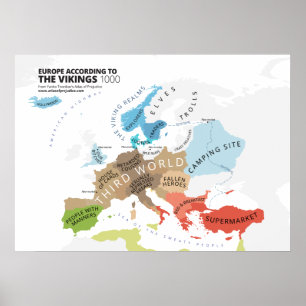 Europa enligt Vikingsna Poster