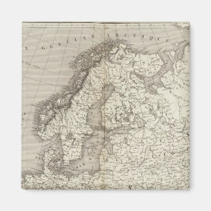 Europa färgat karta magnet