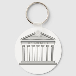 Europa forntida roman pantheontempel WorldLandmark Nyckelring