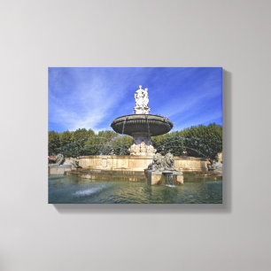 Europa, Frankrike, Aix-en-Provence. Fontaine de Canvastryck