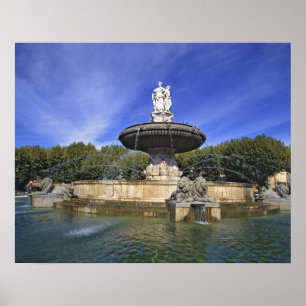 Europa, Frankrike, Aix-en-Provence. Fontaine de Poster