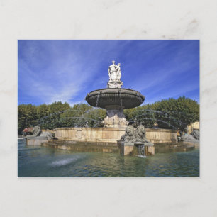 Europa, Frankrike, Aix-en-Provence. Fontaine de Vykort