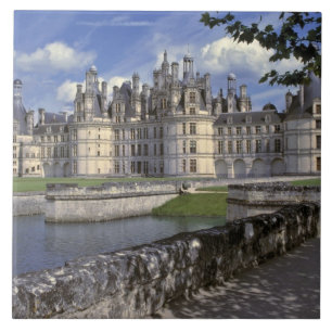 Europa, Frankrike, Chambord. Imponerande slott Kakelplatta