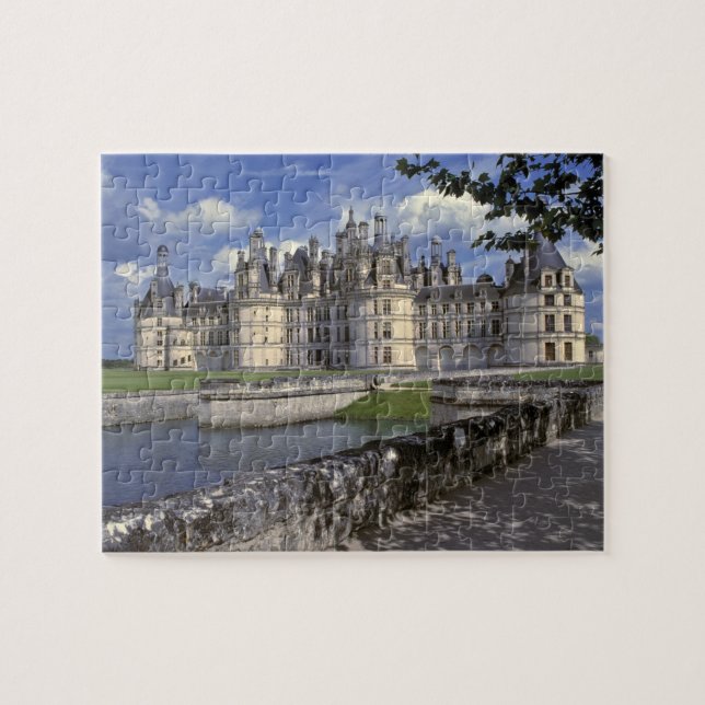 Europa, Frankrike, Chambord. Imponerande slott Pussel (Horisontell)