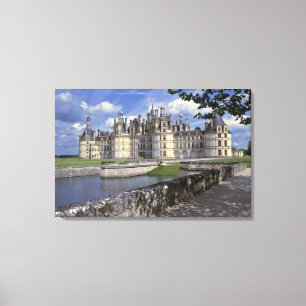 Europa, Frankrike, Chambord. Införa Chateau Canvastryck