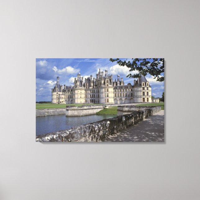 Europa, Frankrike, Chambord. Införa Chateau Canvastryck (Framsida)