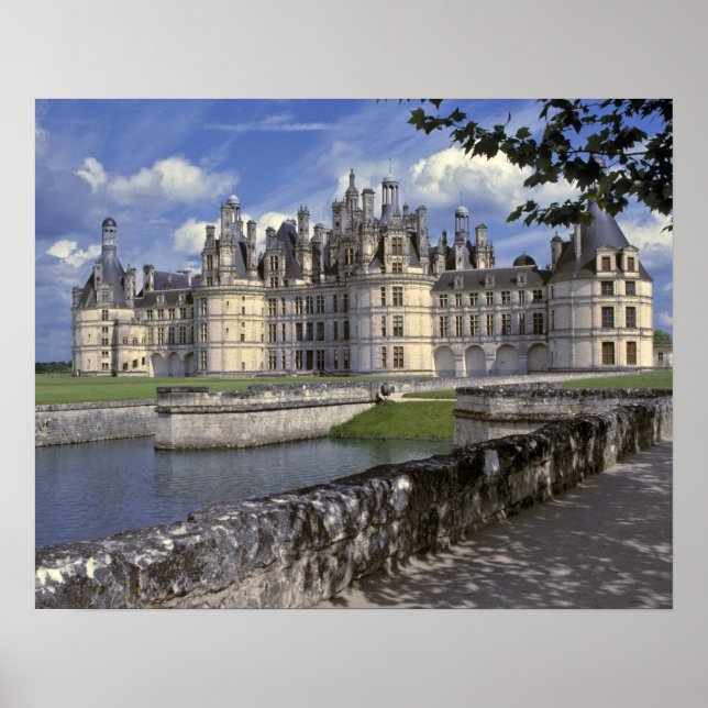 Europa, Frankrike, Chambord. Införa Chateau Poster (Framsidan)