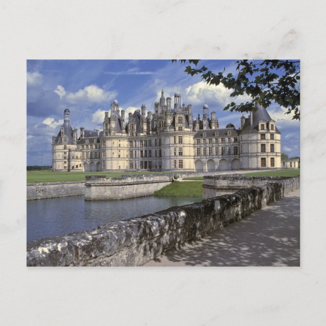 Europa, Frankrike, Chambord. Införa Chateau Vykort (Framsida)