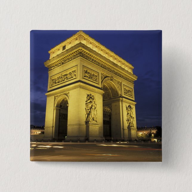 Europa, Frankrike, Paris. Arc de Triomphe Knapp (Framsida)