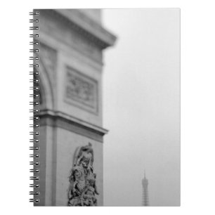 Europa, Frankrike, Paris. Arc de Triomphe och 2 Anteckningsbok Med Spiral